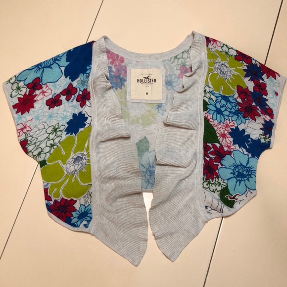 Hollister Sweaters - Hollister Lightweight Floral Shrug Bolero Sweater